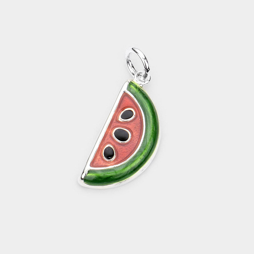 Enamel Metal Watermelon Pendant