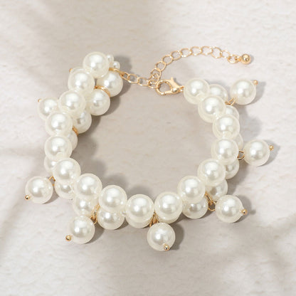 Pearl Charm Double Strand Bracelet
