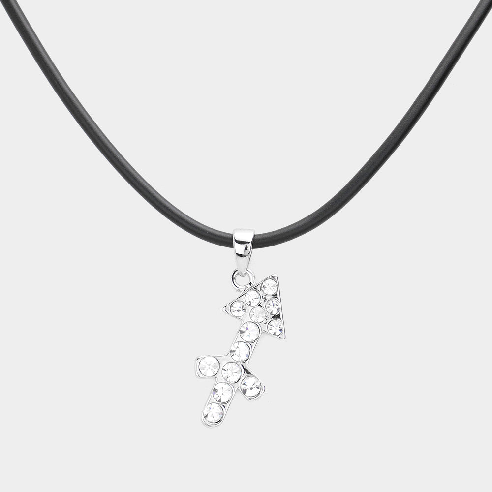 Sagittarius - Stone Embellished Zodiac Pendant Necklace