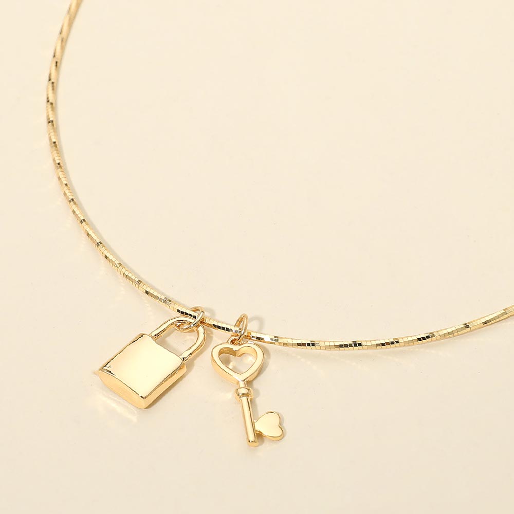 Padlock Key Pendant Necklace