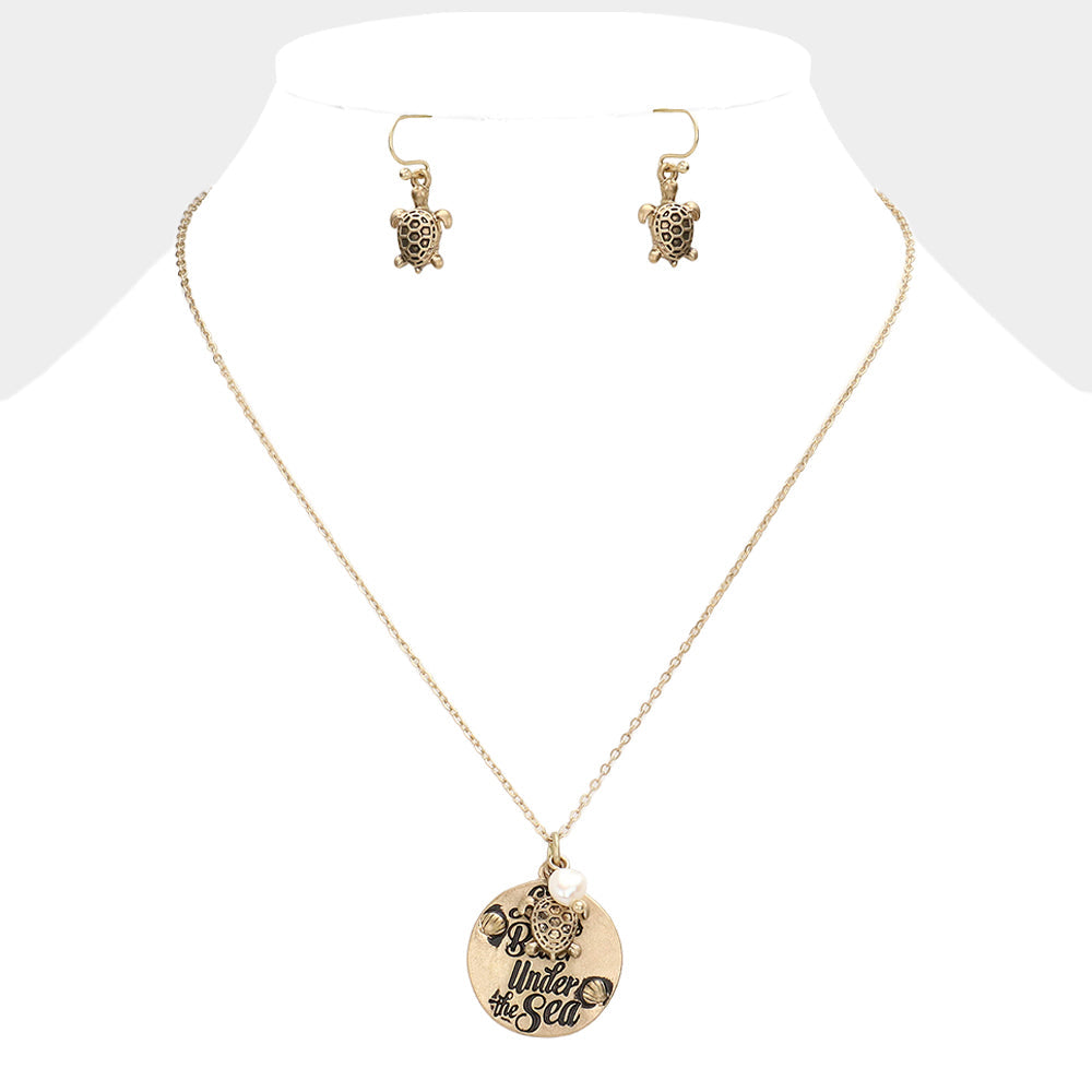 Life Is Better Under The Sea Pendant Necklace