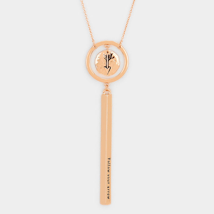 Follow your arrow _ Patterned Arrow Necklace