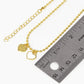 Gold Dipped Double Heart Pendant Bubble Chain Necklace