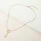 Stainless Steel Heart Key Pendant Snake Chain Necklace