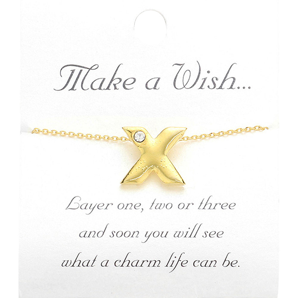 -X- Monogram Initial Pendant Necklace