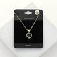Women's CZ Heart Stone Pendant Necklace