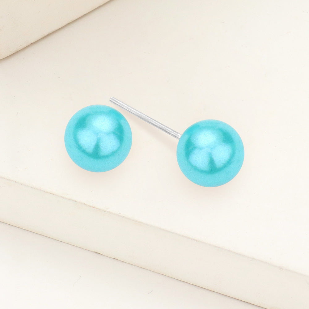 Pearl stud earrings
