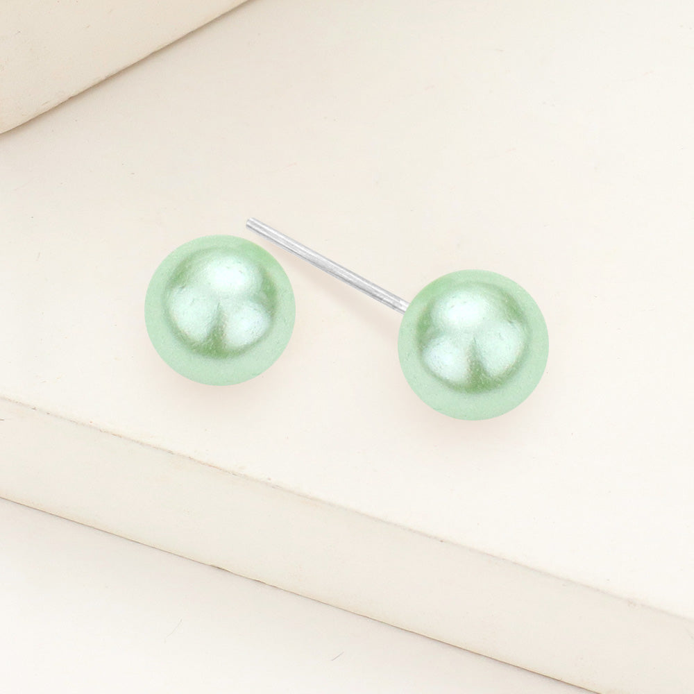 Pearl stud earrings
