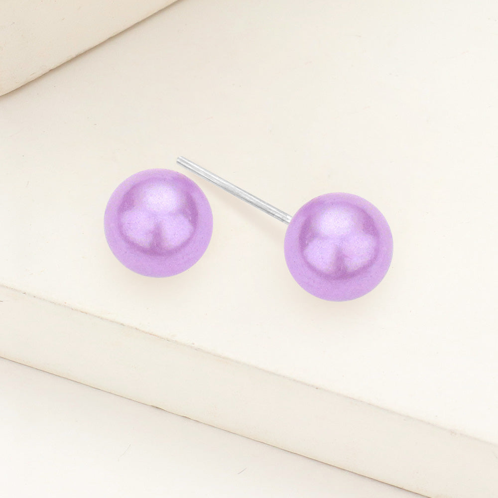 Pearl stud earrings