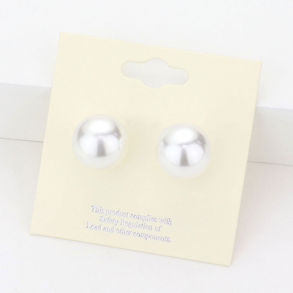 14mm Pearl stud earrings