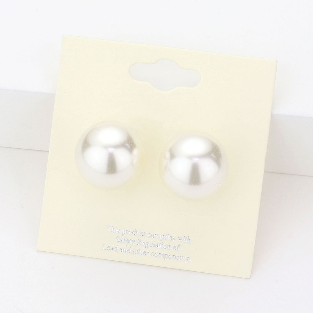 16mm Pearl stud earrings