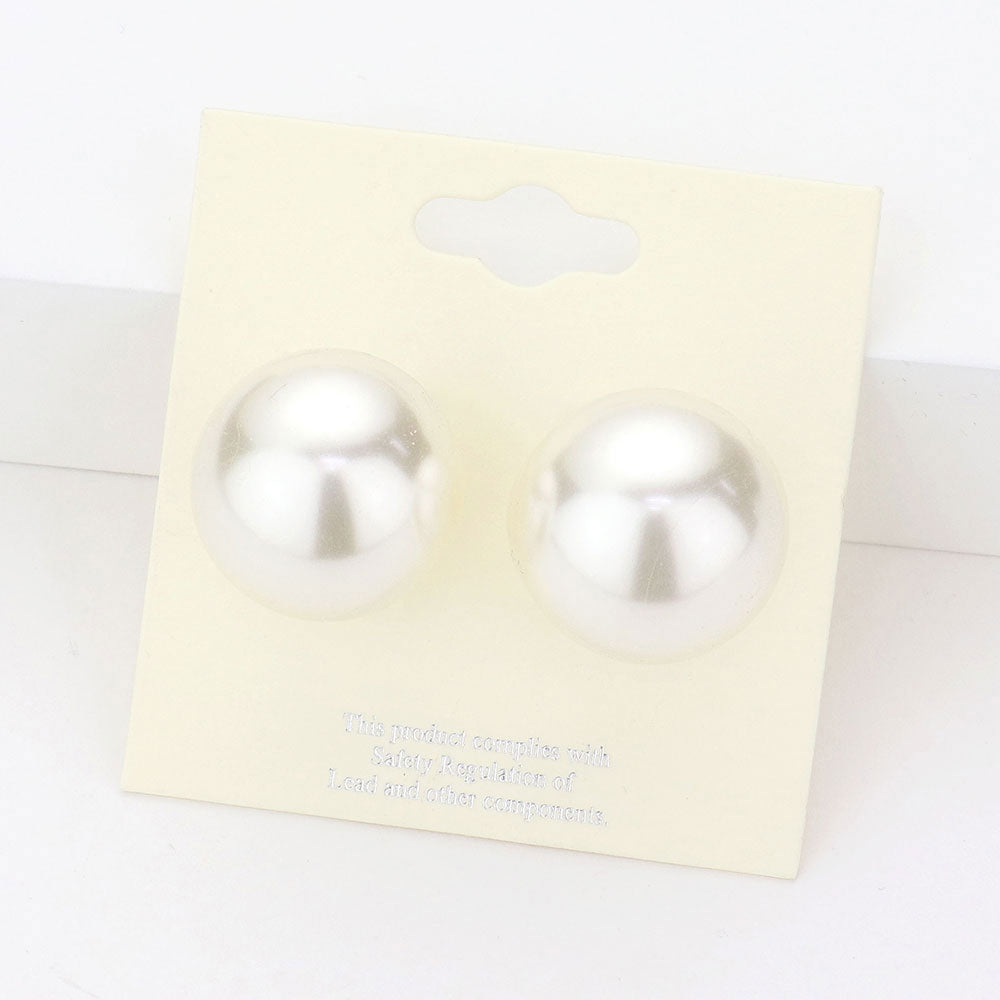 20mm Pearl stud earrings