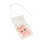 12PCS - Monster Bunny Character Transparent Phone Pouch Lanyard Bag