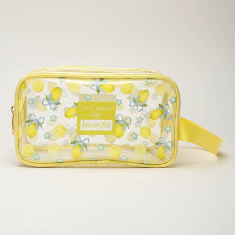 12PCS - Fruit Pattern Print Clear Cosmetic Makeup Travel Organizer Pouch Bags