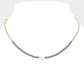 Freshwater Pearl Accented Metal Ball Heishi Beaded Necklace