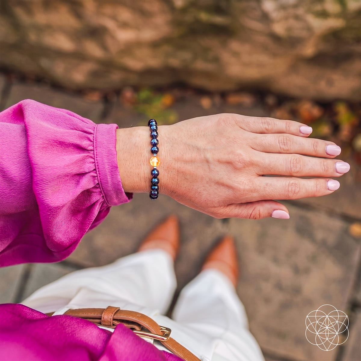 La pulsera de arfvedsonita para una curación profunda | 6 mm