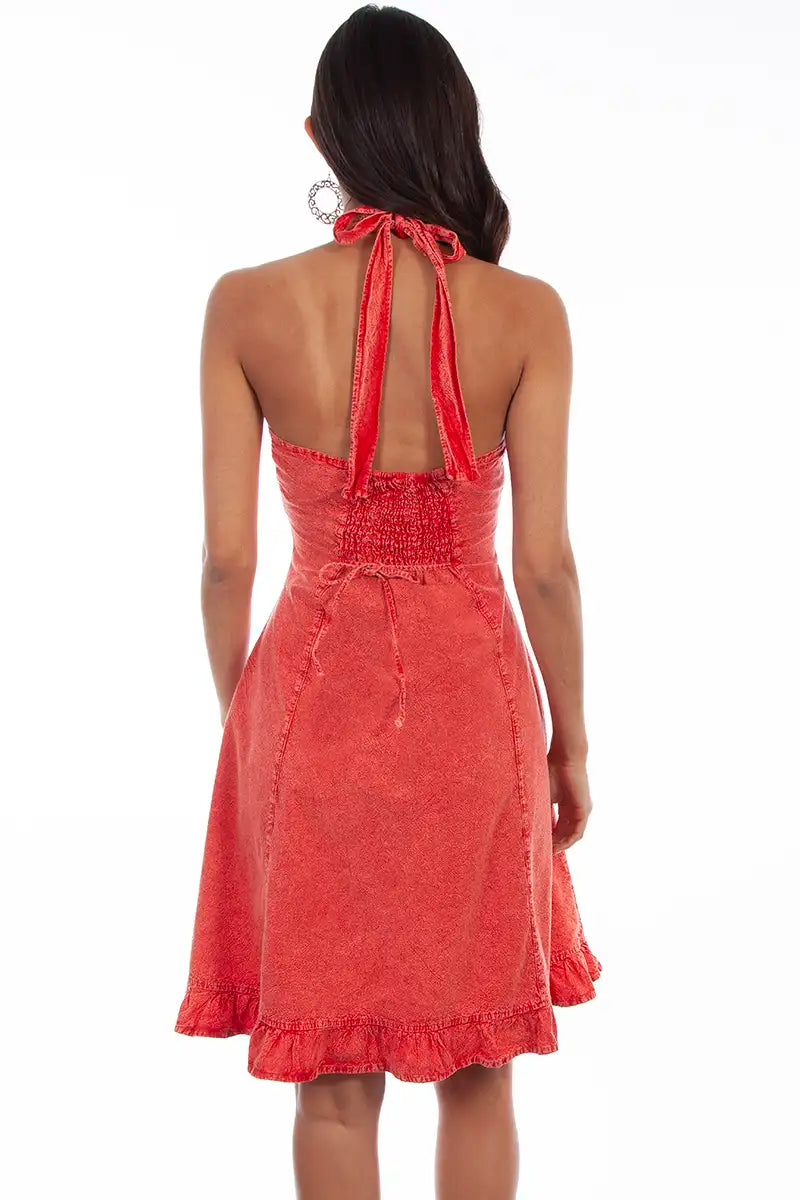 Vestido con escote halter Scully Cantina (PSL-053) - Vestido de verano para mujer (liquidación)