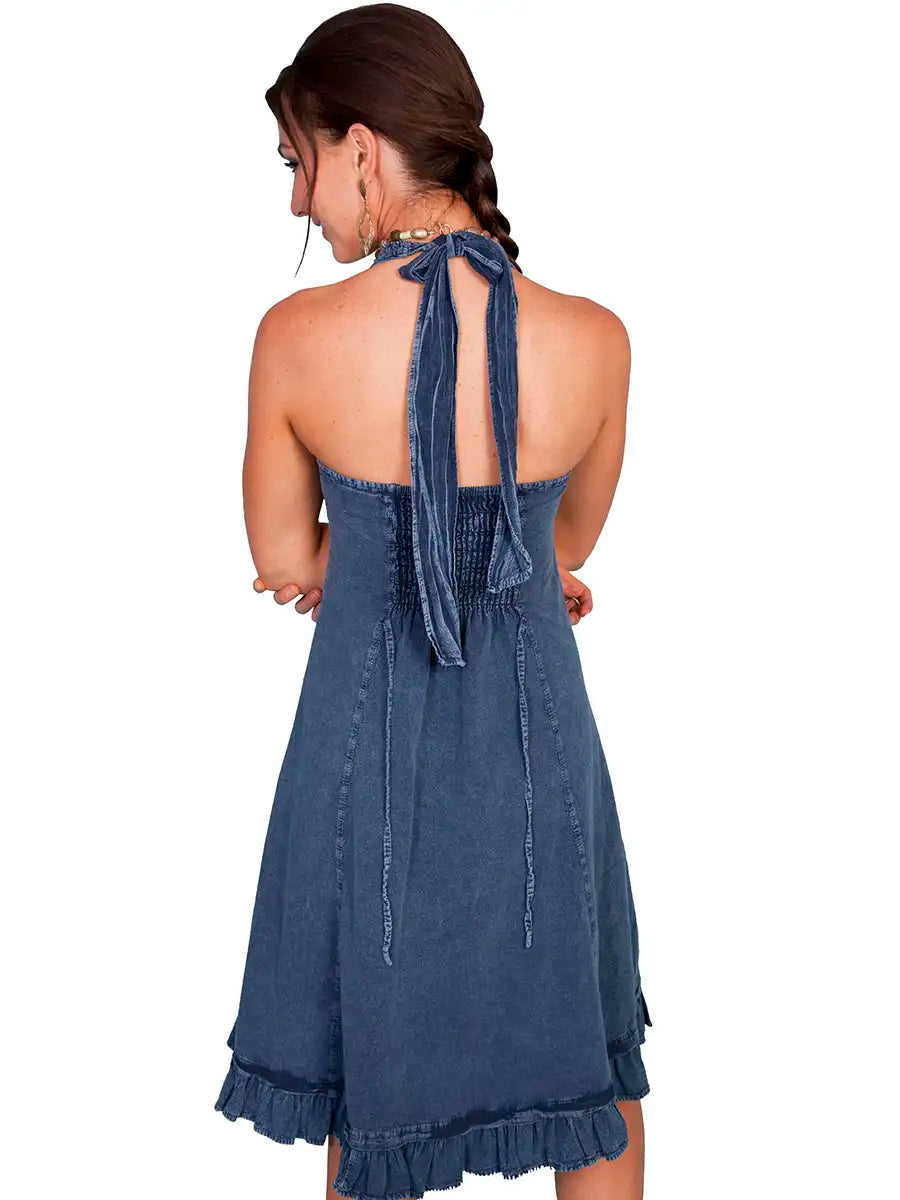 Vestido con escote halter Scully Cantina (PSL-053) - Vestido de verano para mujer (liquidación)