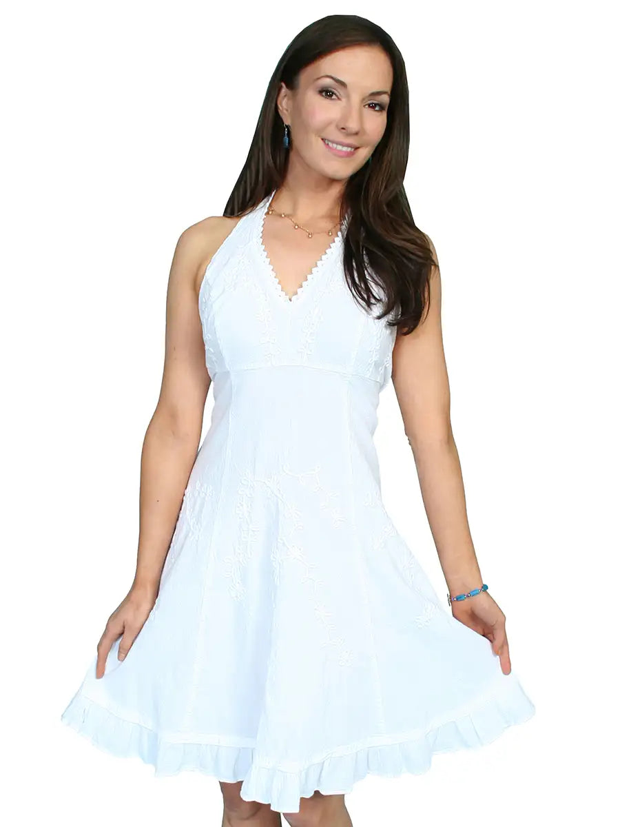Vestido con escote halter Scully Cantina (PSL-053) - Vestido de verano para mujer (liquidación)