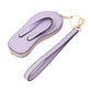 Faux Leather Flip-flop Mini Wristlet Bag Charm Coin Purse