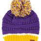 C.C Teal Color Ribbed Beanie With Pom