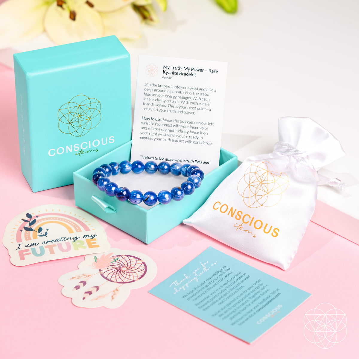 Mi verdad, mi poder: Pulsera de cianita rara