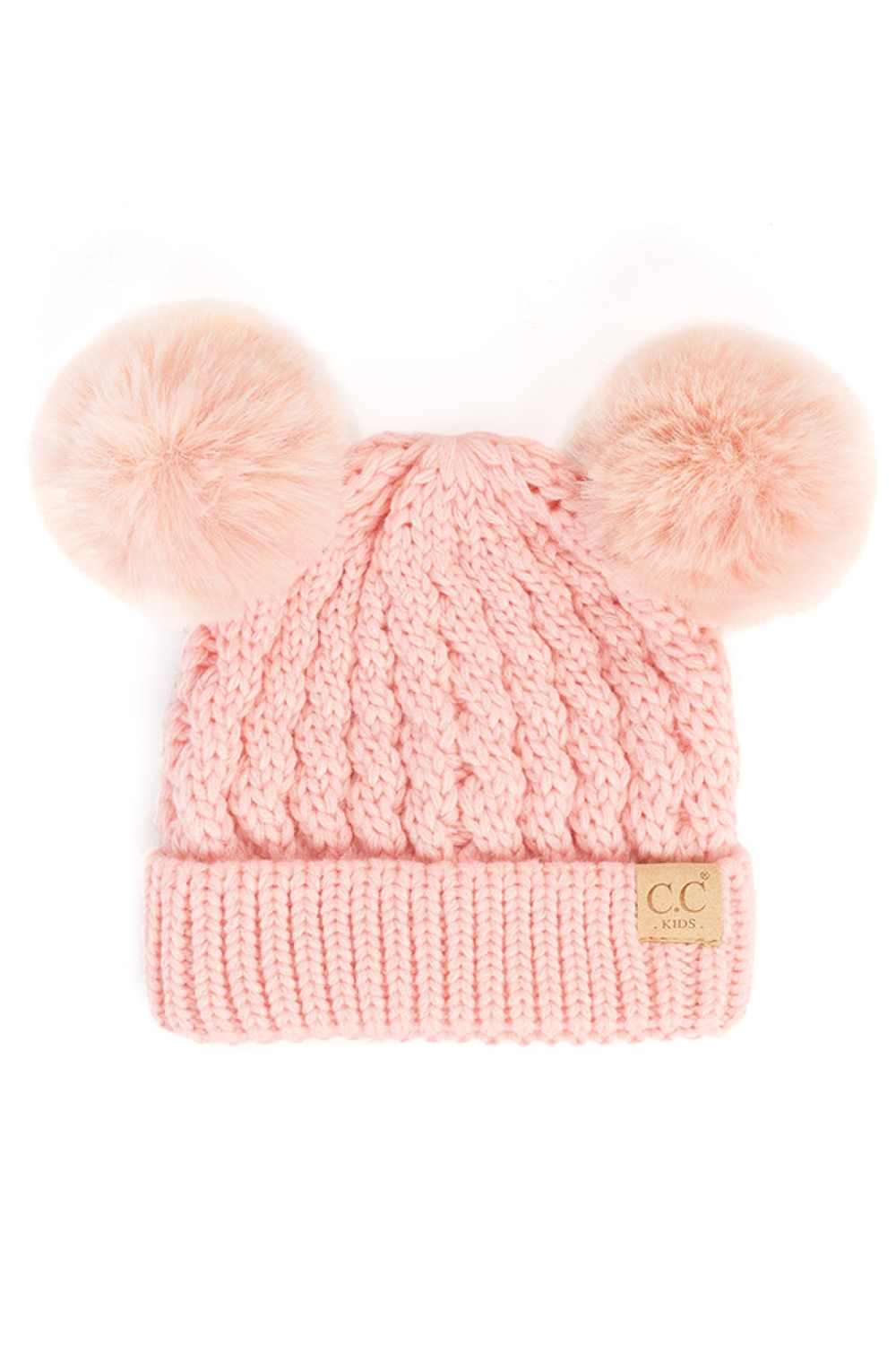 C.C Kids Double Pom Pom Knit Beanie