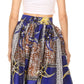 Sakkas Lanna Women's African Ankara Print Ankle Pants w/Pockets & Overlay Pull-up
