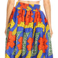 Sakkas Lanna Women's African Ankara Print Ankle Pants w/Pockets & Overlay Pull-up