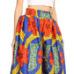 Sakkas Lanna Women's African Ankara Print Ankle Pants w/Pockets & Overlay Pull-up