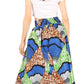 Sakkas Lanna Women's African Ankara Print Ankle Pants w/Pockets & Overlay Pull-up