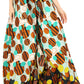 Sakkas Lanna Women's African Ankara Print Ankle Pants w/Pockets & Overlay Pull-up