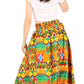 Sakkas Lanna Women's African Ankara Print Ankle Pants w/Pockets & Overlay Pull-up