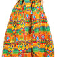 Sakkas Lanna Women's African Ankara Print Ankle Pants w/Pockets & Overlay Pull-up