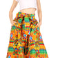 Sakkas Lanna Women's African Ankara Print Ankle Pants w/Pockets & Overlay Pull-up