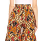 Sakkas Esme Women's African Ankara Flared Wide Leg Palazzo Pants with Pockets