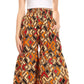 Sakkas Esme Women's African Ankara Flared Wide Leg Palazzo Pants with Pockets