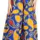 Sakkas Esme Women's African Ankara Flared Wide Leg Palazzo Pants with Pockets