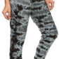 Sakkas Kuntah Long Elastic Waist Adjustable Tie Dye Washed Slim Skinny Pant