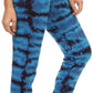 Sakkas Kuntah Long Elastic Waist Adjustable Tie Dye Washed Slim Skinny Pant