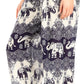 Sakkas Akilla Women's Loose Printed Yoga Elephant Pants Elastic Waist w/Pocket