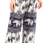 Sakkas Akilla Women's Loose Printed Yoga Elephant Pants Elastic Waist w/Pocket
