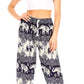 Sakkas Akilla Women's Loose Printed Yoga Elephant Pants Elastic Waist w/Pocket