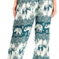 Sakkas Akilla Women's Loose Printed Yoga Elephant Pants Elastic Waist w/Pocket