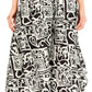 Sakkas Serilda Women's Loose Elephant Batik Boho Wide Leg Pants Elastic Waist