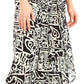 Sakkas Serilda Women's Loose Elephant Batik Boho Wide Leg Pants Elastic Waist