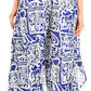 Sakkas Serilda Women's Loose Elephant Batik Boho Wide Leg Pants Elastic Waist