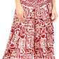 Sakkas Serilda Women's Loose Elephant Batik Boho Wide Leg Pants Elastic Waist