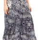 Sakkas Serilda Women's Loose Elephant Batik Boho Wide Leg Pants Elastic Waist