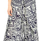 Sakkas Serilda Women's Loose Elephant Batik Boho Wide Leg Pants Elastic Waist